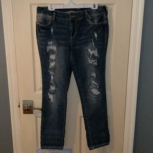 Amethyst Jeans Distressed Bootcut Junior Size 13